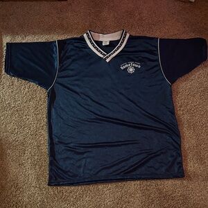 Augusta Sportswear Navy and White V-Neck Jersey